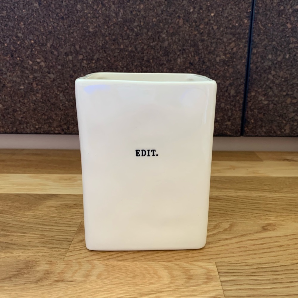 Rae Dunn Edit Pencil Holder Cup Like New